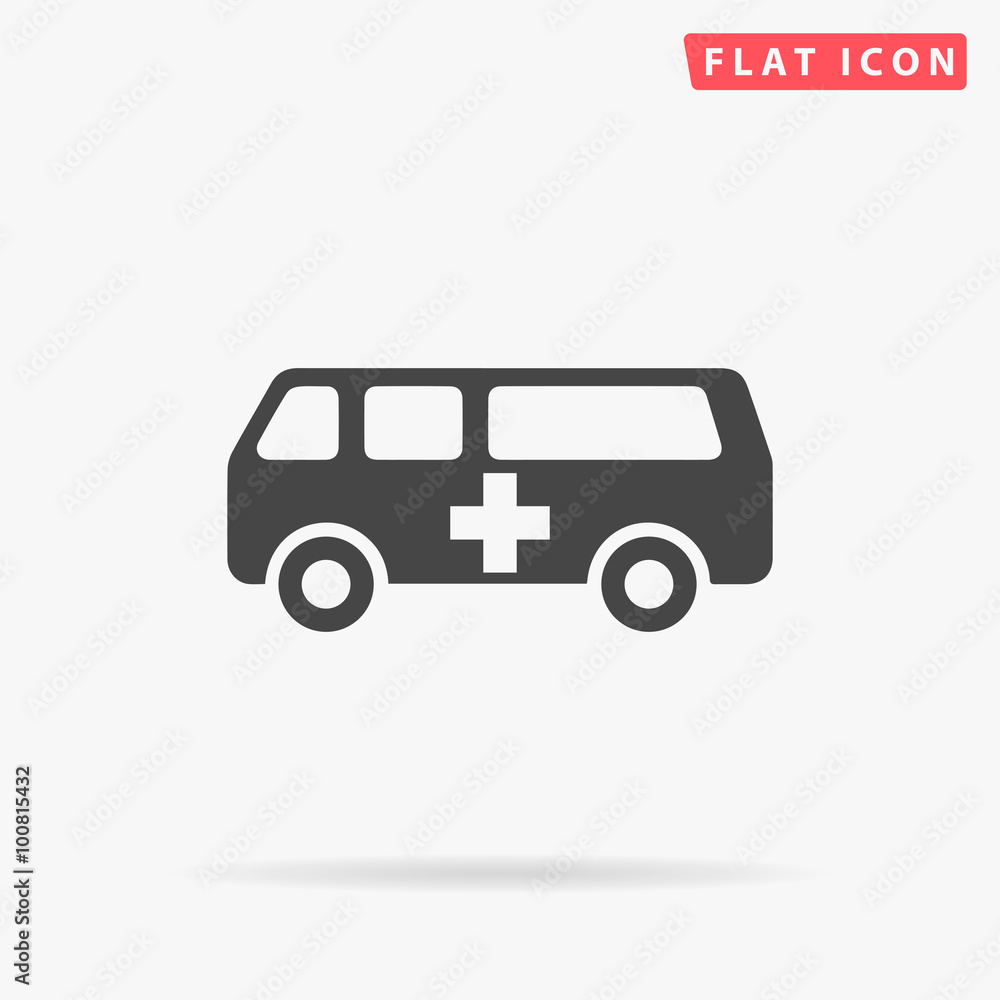 Ambulance simple flat icon