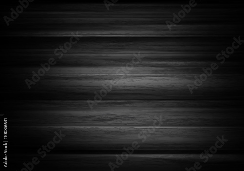 Wood horizontal background in vector. Black background with text