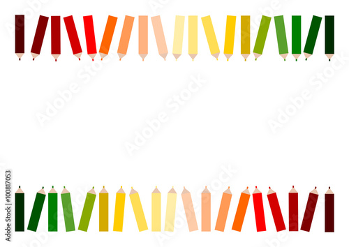 色鉛筆のフレームイラスト