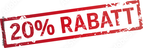 roter stempel 20% Rabatt