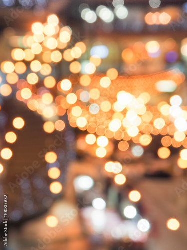 Abstract blur light decoration background at night