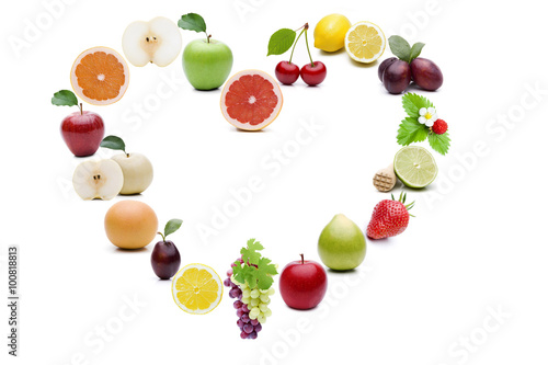 Früchte in Herzform