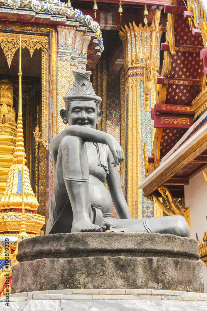 Hermit statue at Wat (Temple) Phra Kaew, Bangkok, Thailand