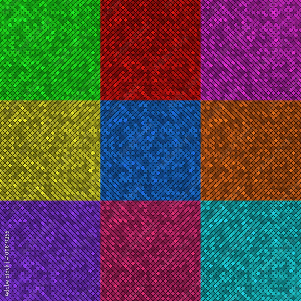 Set of seamless mosaic pattern Set of seamless mosaic pattern