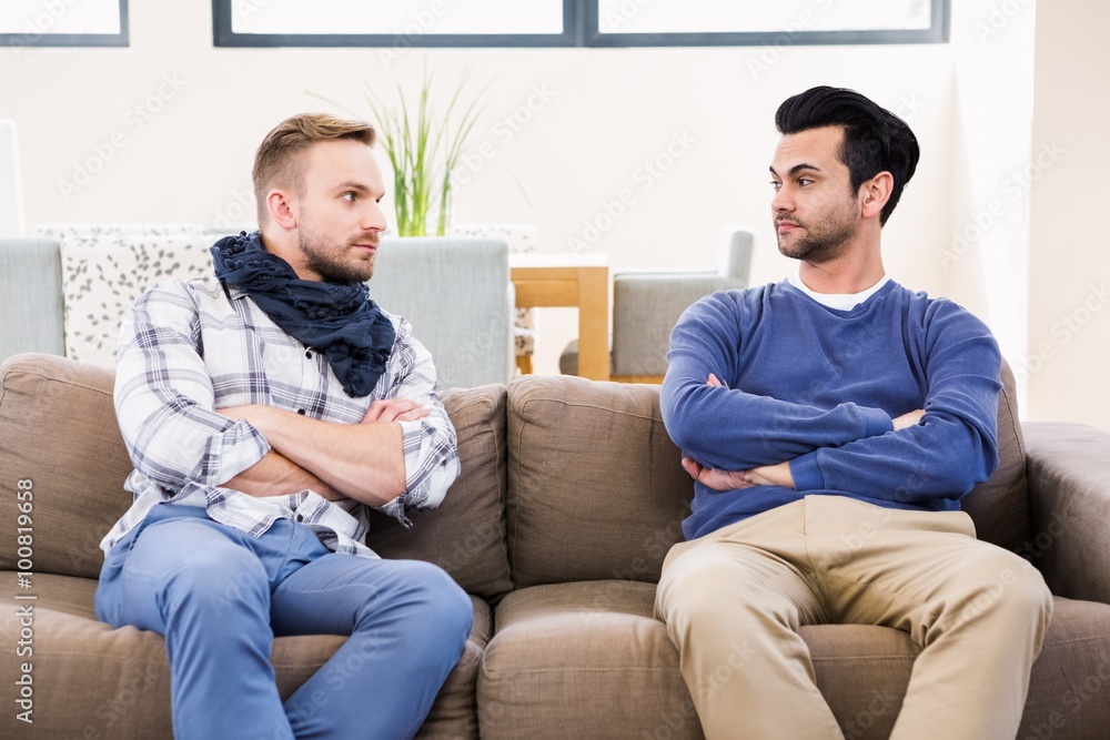 Gay couple having a disagreement Gay couple having a disagreement