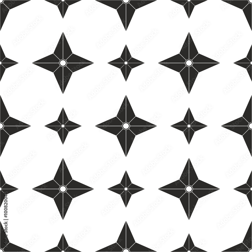 four blades ninja shuriken seamless pattern four blades ninja shuriken seamless pattern