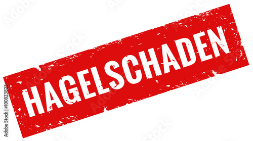 Hagelschaden Stempel rot grunge