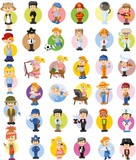 Cartoon vector characters of different professions 