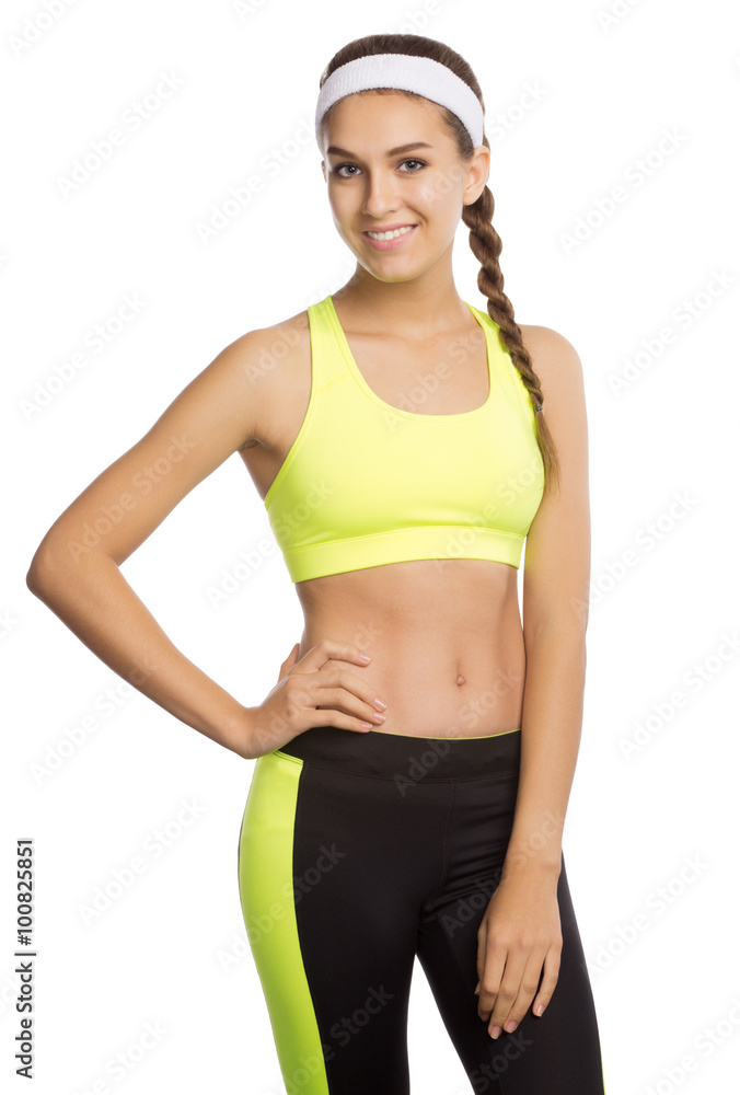 Young sporty woman isolated Young sporty woman isolated