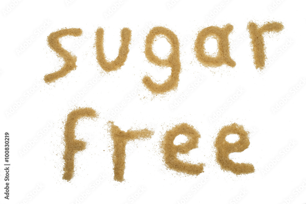 word sugar free written with brown sugar word sugar free written with brown sugar