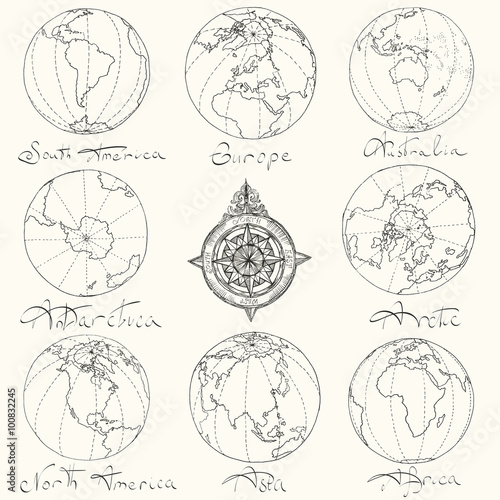 Maps atlas continents.
