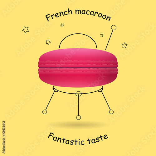 Funny logo with the classic French macaroon