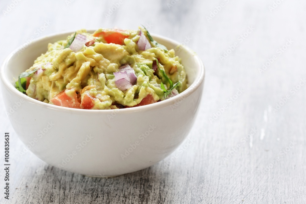 Guacamole, selective focus Guacamole, selective focus