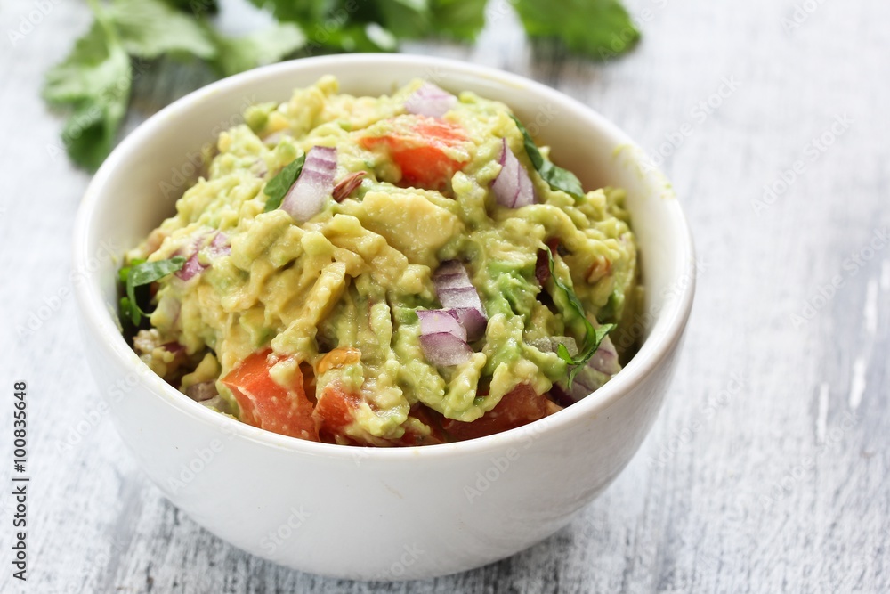 Guacamole, selective focus Guacamole, selective focus