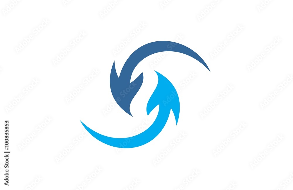 Fototapeta premium letter s arrow logo connection