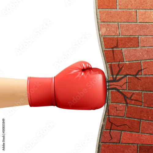 Boxing Gloves Sport Accessories Ad Illustration 
