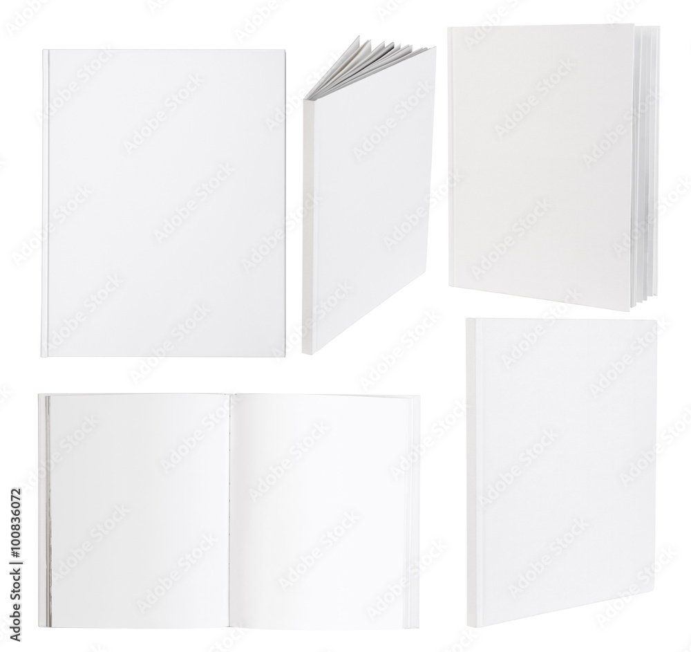 Blank white books isolated on white background Blank white books isolated on white background