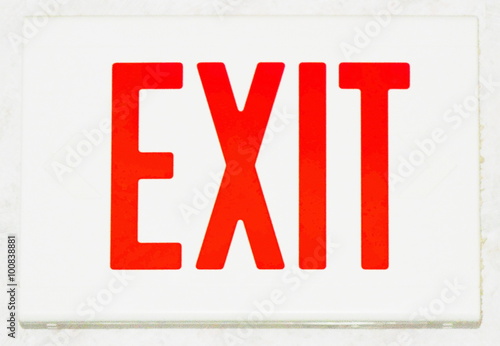 lighted exit sign