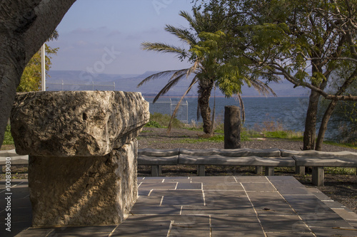 Ruins in Capernaum- the seashore on the Sea of Galilee,Israel