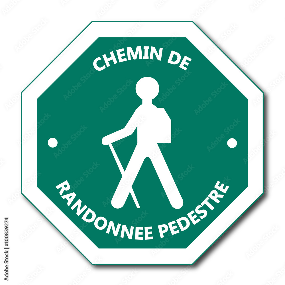 Logo chemin de randonnée pédestre. Logo chemin de randonnée pédestre.