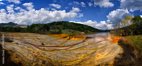 polluted lake in Romania photo