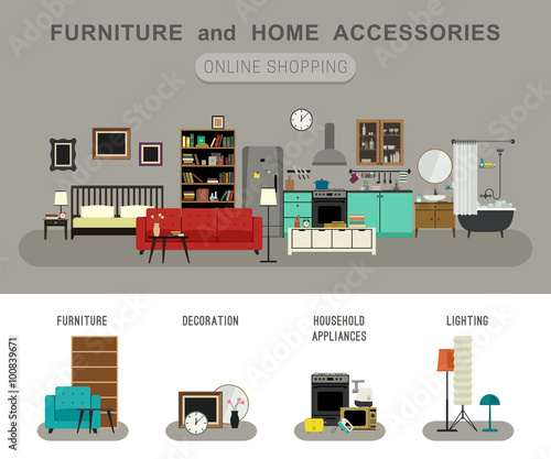Furniture and home accessories banner.