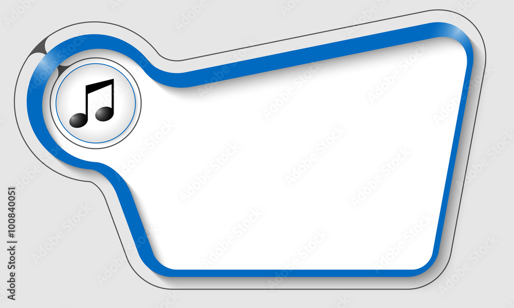 Vector abstract double box for your text and music symbol Vector abstract double box for your text and music symbol