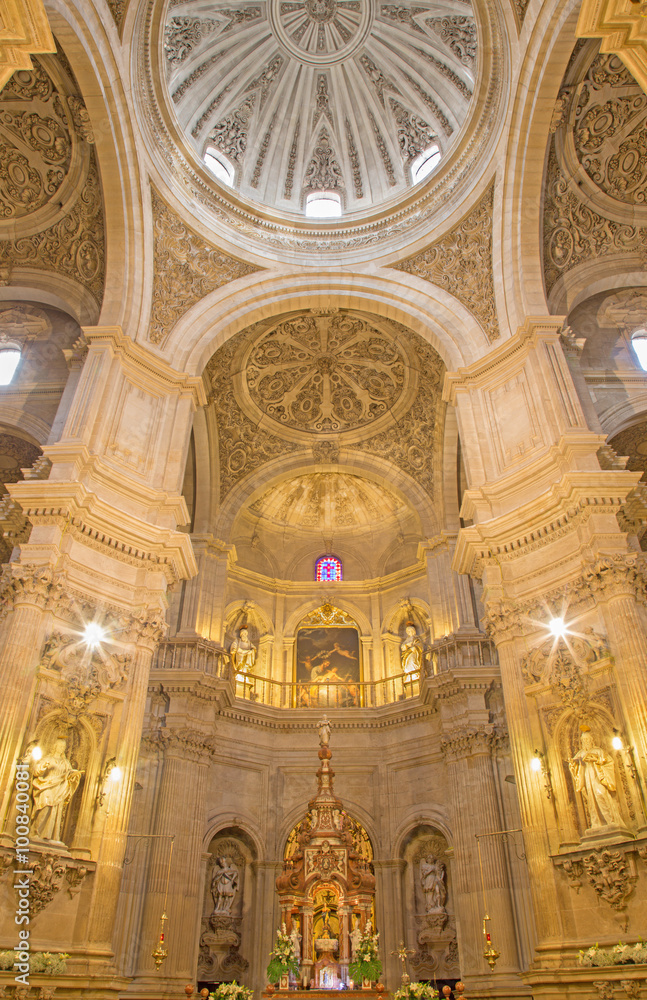 GRANADA, SPAIN - MAY 30, 2015: The presbytery of church Iglesia del Sagrario.