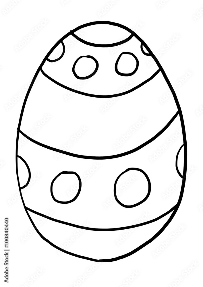  Osterei Malvorlage Stock-Illustration 