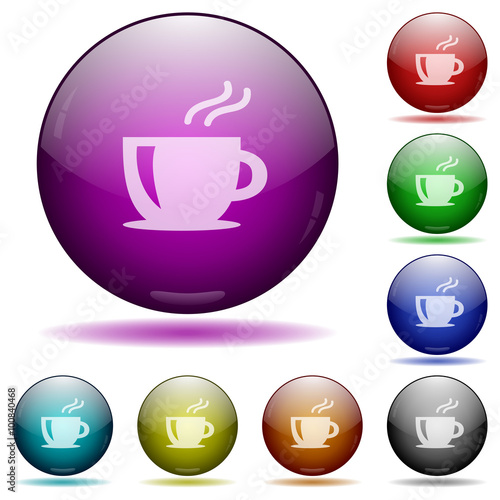 Coffee glass sphere buttons