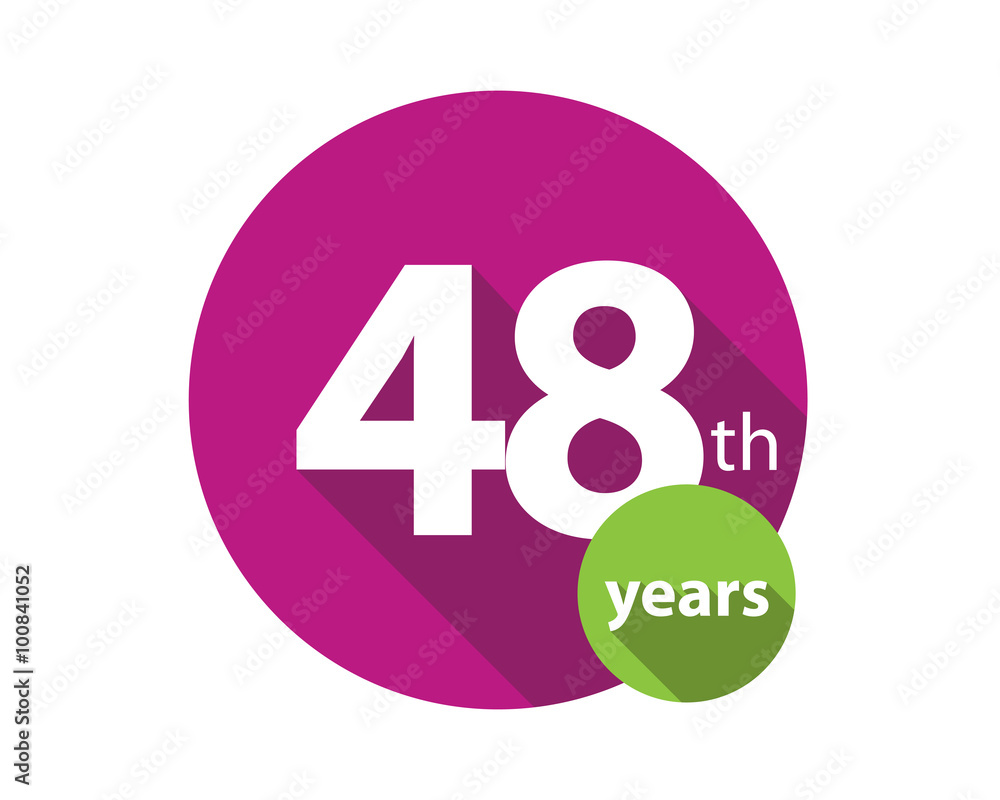 48th years purple circle anniversary logo 48th years purple circle anniversary logo