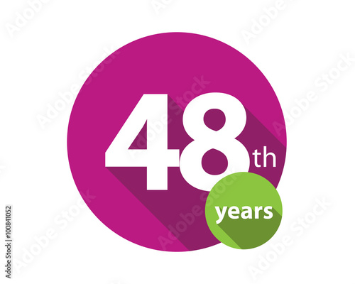 48th years purple circle anniversary logo