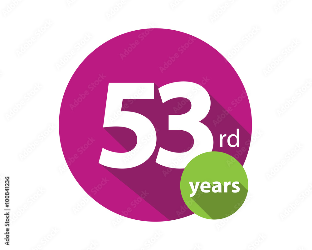53rd years purple circle anniversary logo 53rd years purple circle anniversary logo