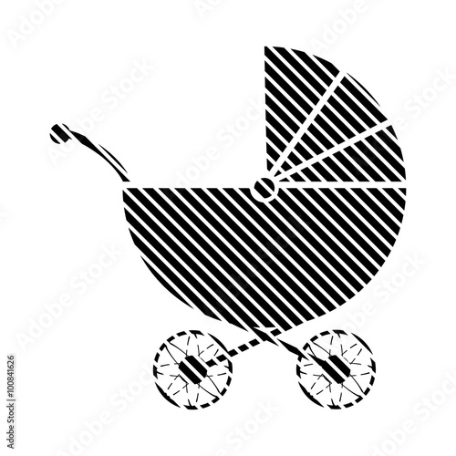 Pram sign on white.