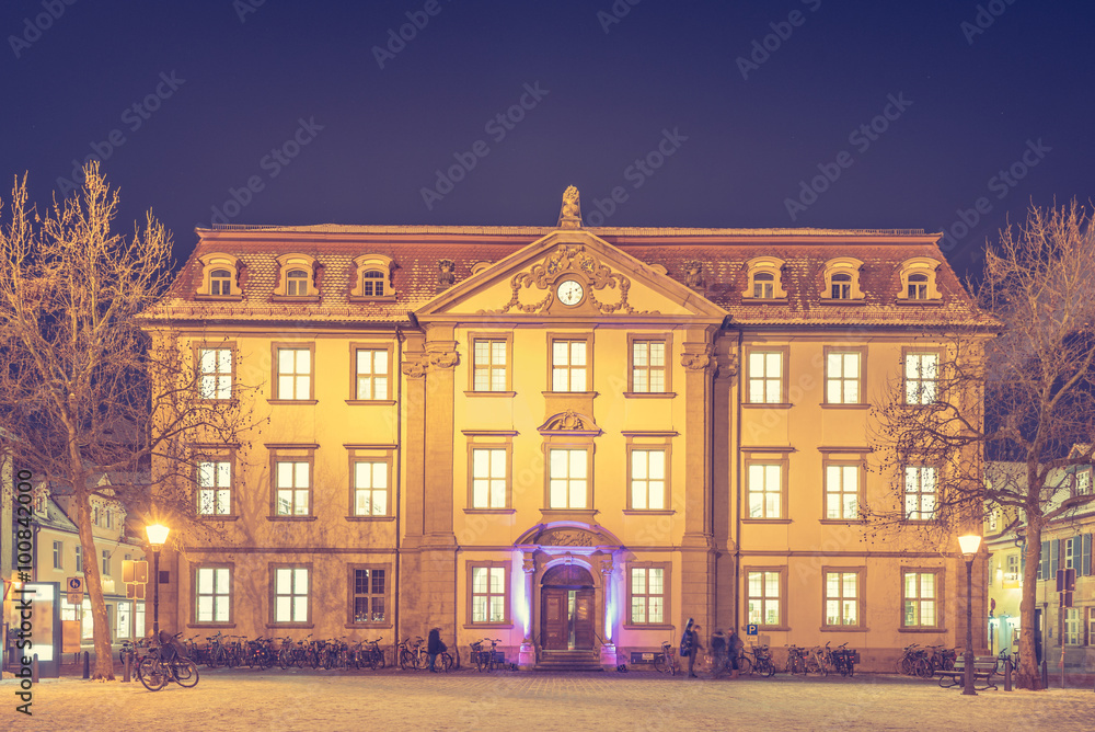 Fototapeta premium Stutterheim Palais Erlangen bei Nacht