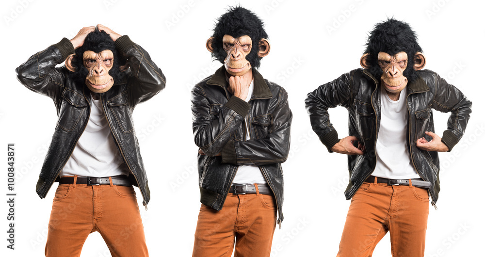 Fototapeta premium Monkey man thinking