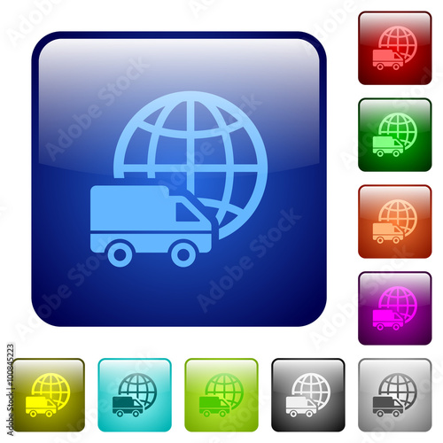 Color international transport square buttons