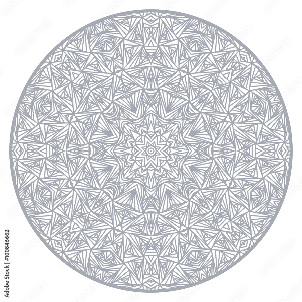 Mandala. Ethnic decorative elements Round ornament with straight Mandala. Ethnic decorative elements Round ornament with straight