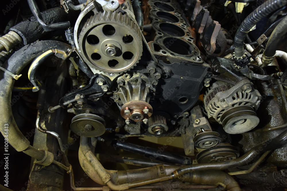 car engine close-up car engine close-up