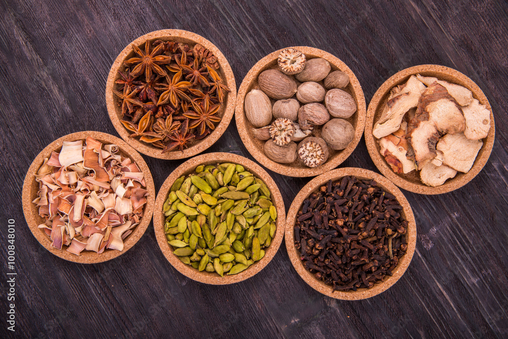 Специи в круглых формах