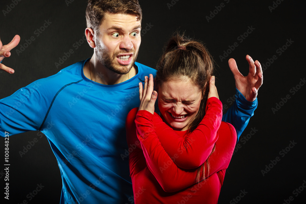 Man husband abusing woman wife. Violence. Man husband abusing woman wife. Violence.