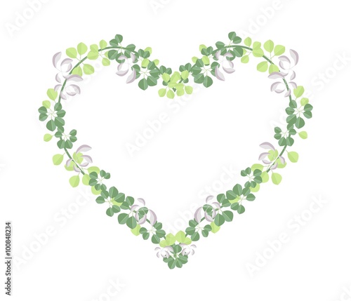 Fresh Vine Leaves in Beautiful Heart Shape