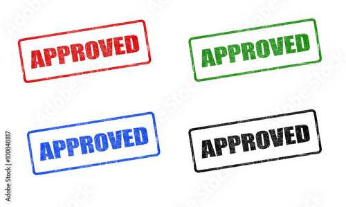 approved stamp 4 colors