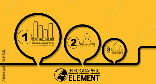 INFOGRAPHIC SIMPLE TEMPLATE WITH STEPS PARTS OPTIONS  CIRCLE