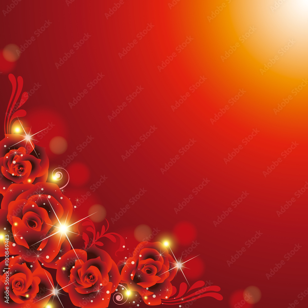 薔薇背景 Stock ベクター Adobe Stock