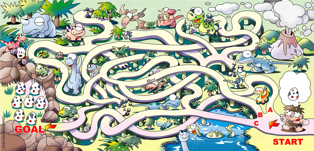 迷路 恐竜の卵 Stock イラスト Adobe Stock