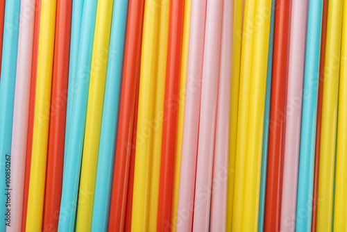 Colourful drinking straw 