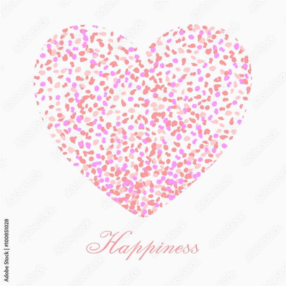 Beautiful heart with splash sparks background. Vector illustration. Love, romantic, Valentines Day, invitation, Greeting card, Wedding
