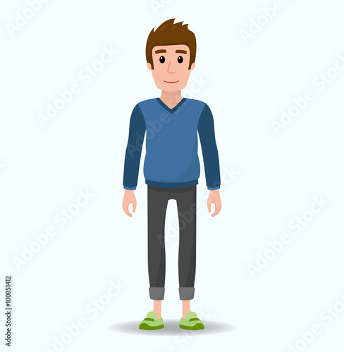 Cool boy standing