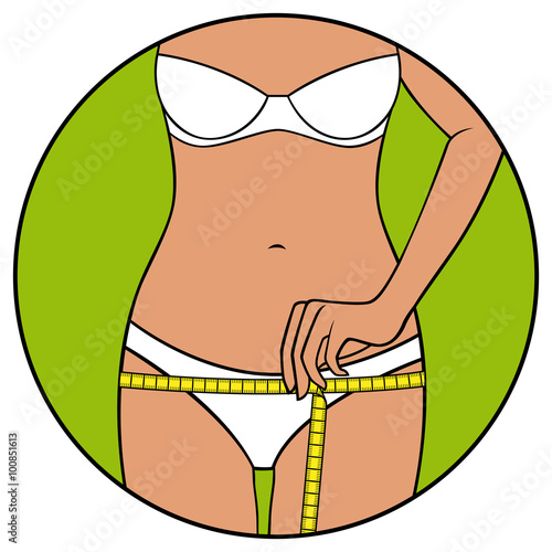 Girl tape the size of her hips